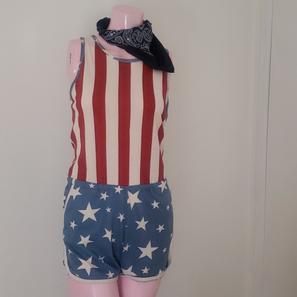 Junk Food-- Vintage American flag jumper